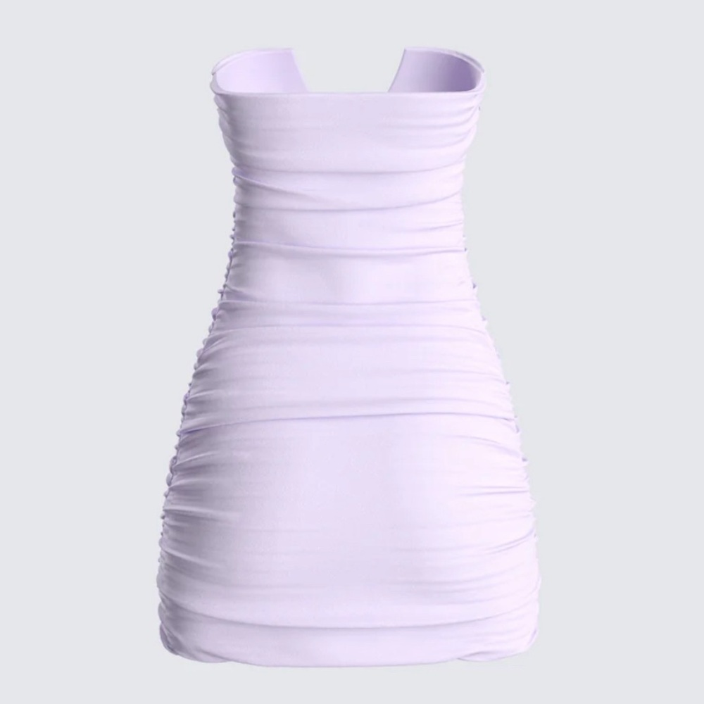 Zoan Lavender Ruched Mini Dress - BRAND NEW NEVER WORN